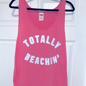 PINK swim suit cover up or longer tank top. Size M